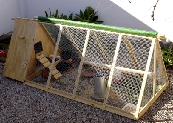 Ponedero para gallinas casero hecho de madera